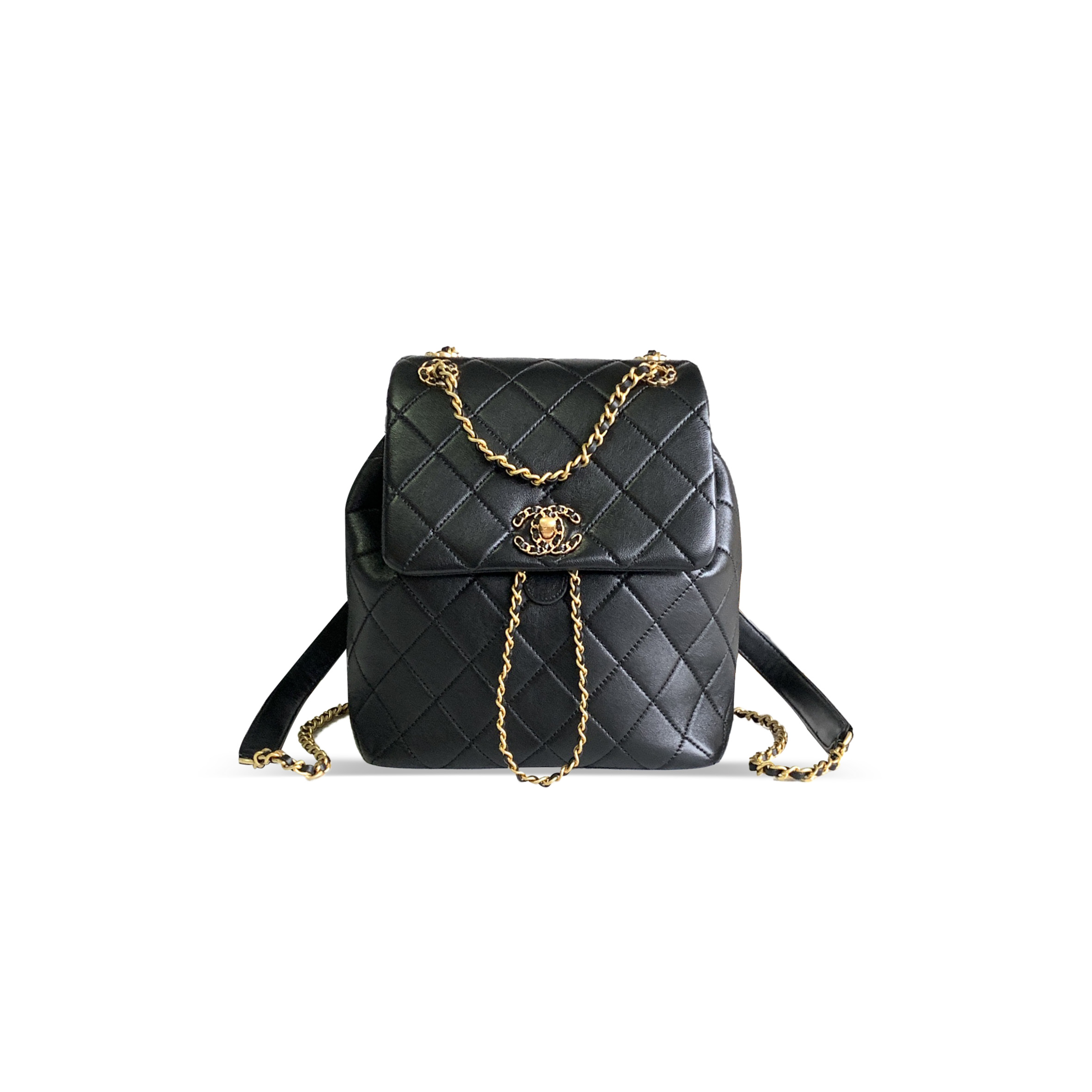 CHANEL 19 DRAWSTRING CHAIN BACKPACK AS4762 (25*23*13cm)
